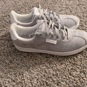 Light grey suede sneakers